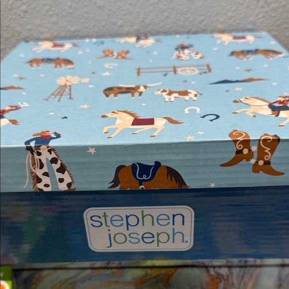 Stephen Joseph Kids' Horse Print Rain Boots, age 4-5, see chart, NWT $57 retail - Picture 5 of 7